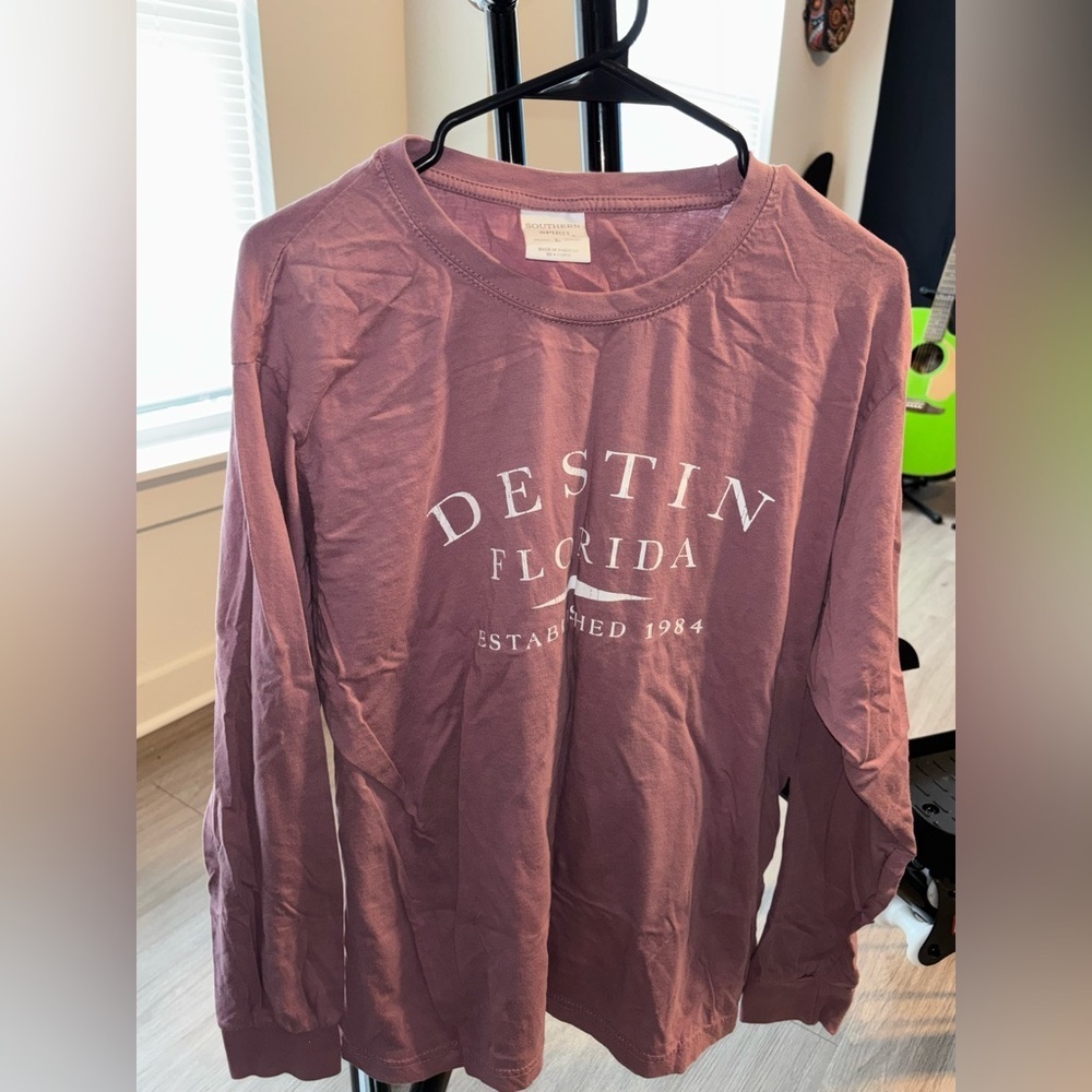 Southern Spirit Destin Florida Long Sleeve Tee Size Large